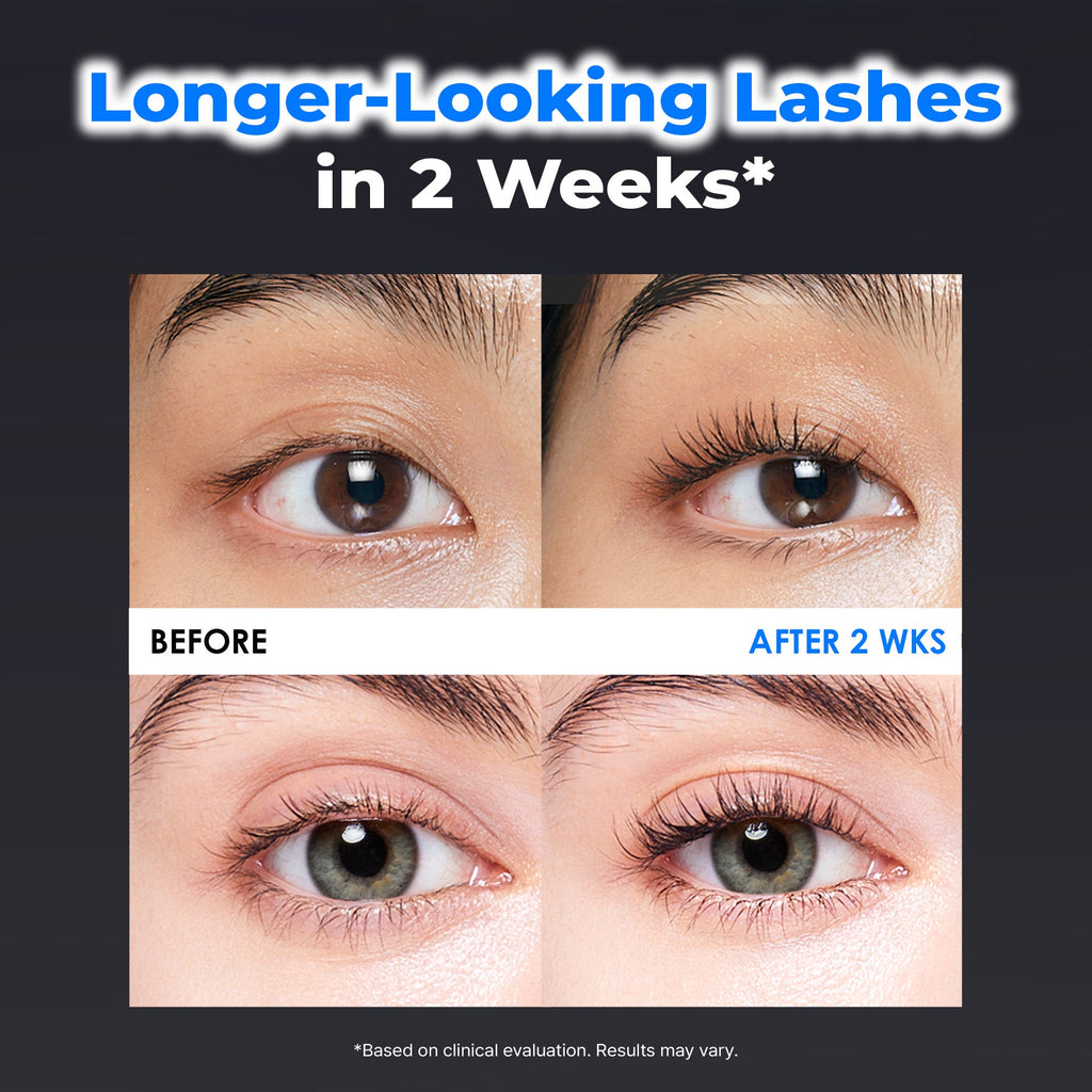Wasi Eyelash Essential Serum — longer-looking lashes in 2 weeks, before and after