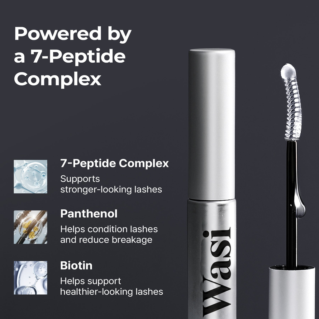 Wasi Eyelash Essential Serum — powered by a 7-peptide complex, panthenol and biotin